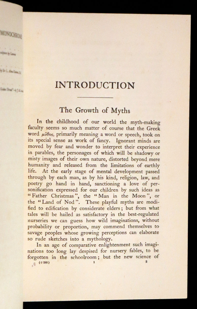 1912 Rare First Edition - Ancient Greece CLASSIC MYTH AND LEGEND by A. R. Hope Moncrieff.