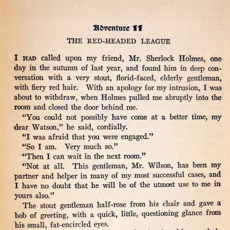 1920 Rare Book - The ADVENTURES of SHERLOCK HOLMES by Arthur Conan DOYLE.