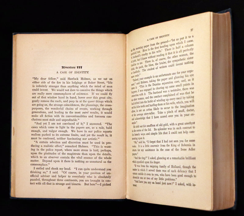 1920 Rare Book - The ADVENTURES of SHERLOCK HOLMES by Arthur Conan DOYLE.