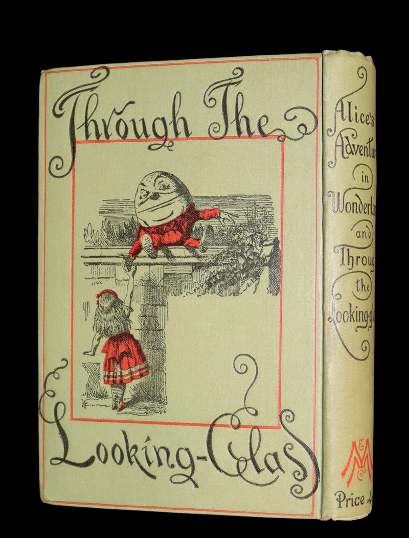 1898 Rare Two volumes in One - Alice's Adventures in Wonderland & Through the Looking Glass by Lewis Carroll.
