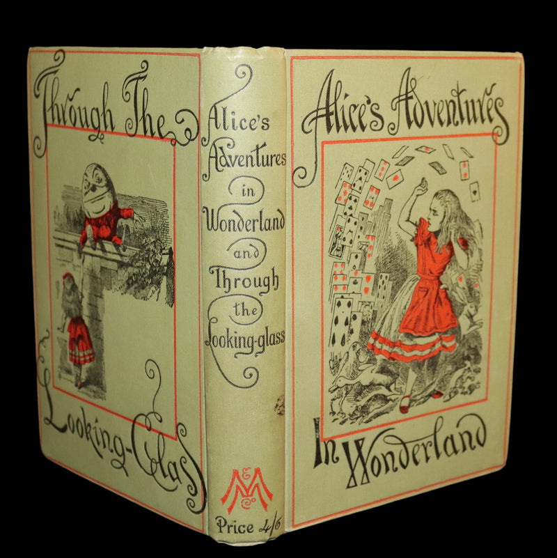 1898 Rare Two volumes in One - Alice's Adventures in Wonderland & Through the Looking Glass by Lewis Carroll.