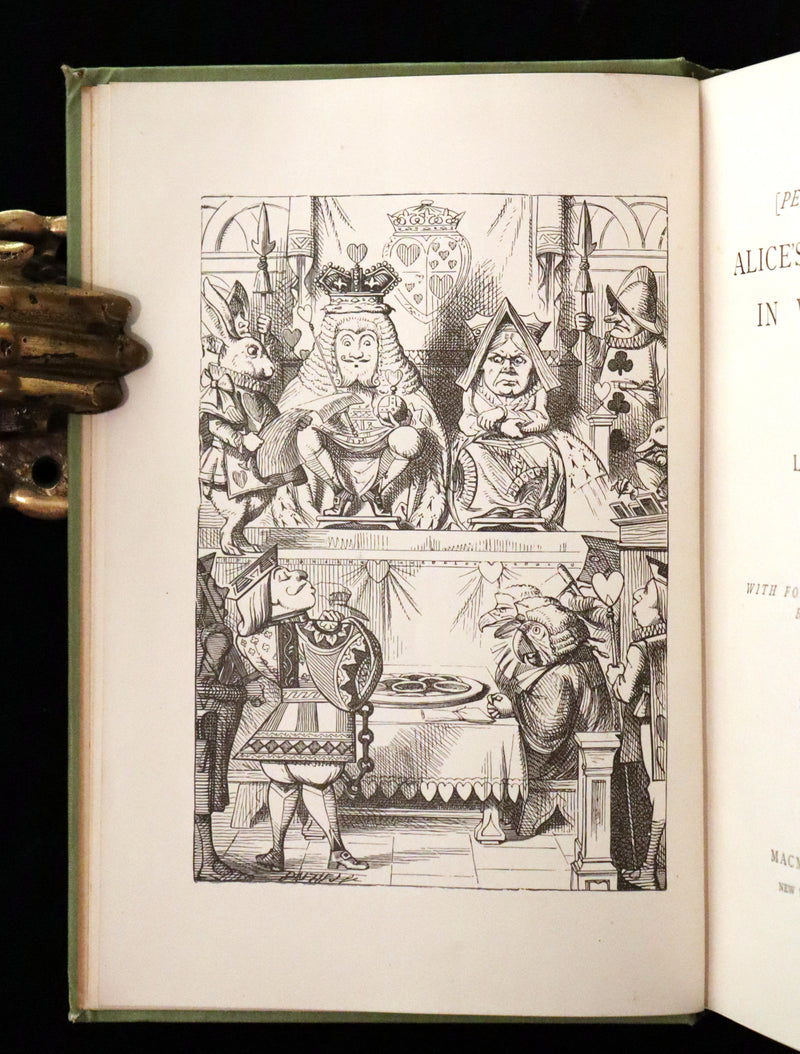 1898 Rare Two volumes in One - Alice's Adventures in Wonderland & Through the Looking Glass by Lewis Carroll.