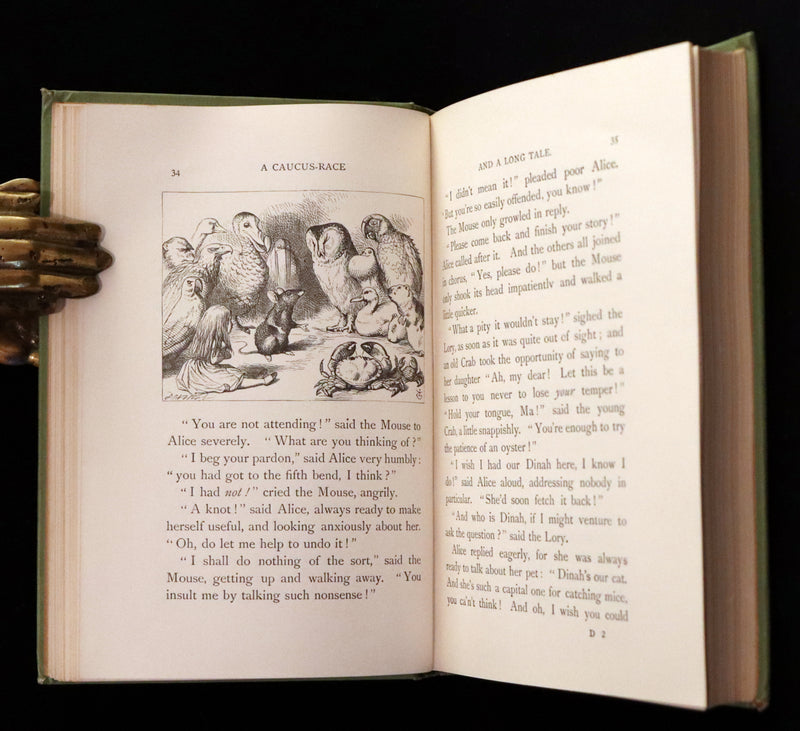 1898 Rare Two volumes in One - Alice's Adventures in Wonderland & Through the Looking Glass by Lewis Carroll.
