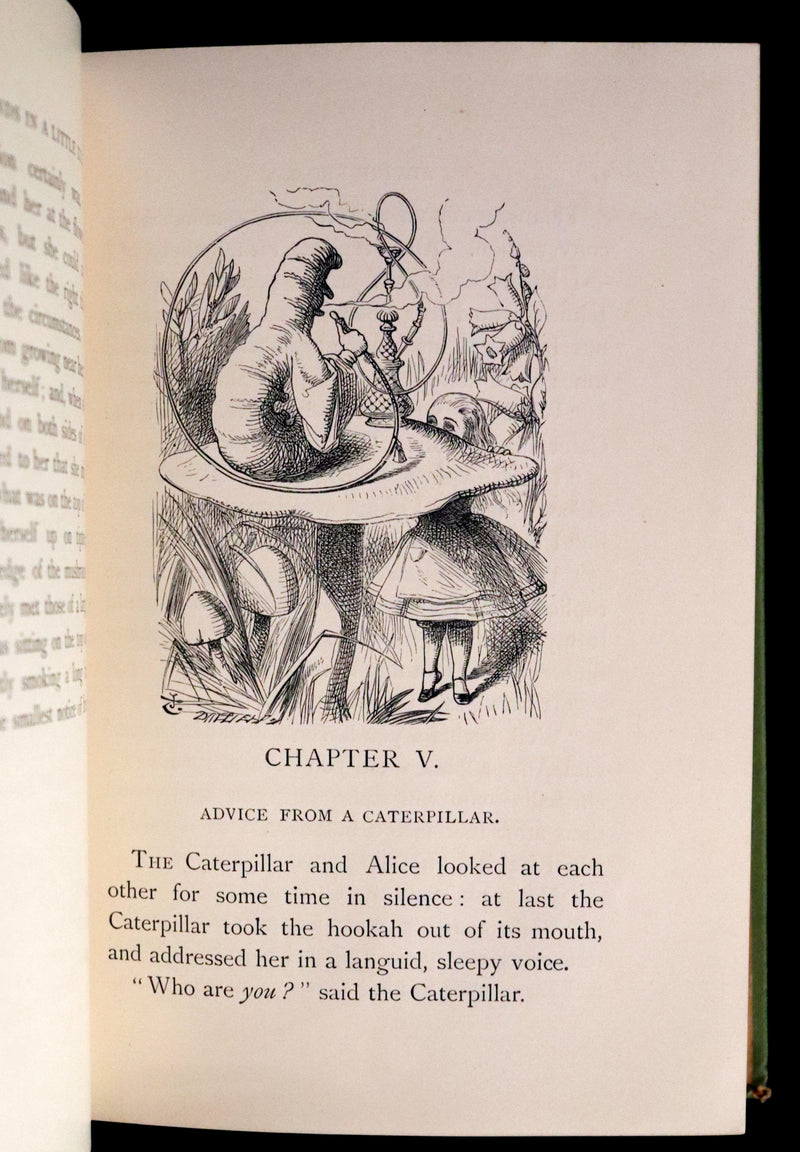1898 Rare Two volumes in One - Alice's Adventures in Wonderland & Through the Looking Glass by Lewis Carroll.