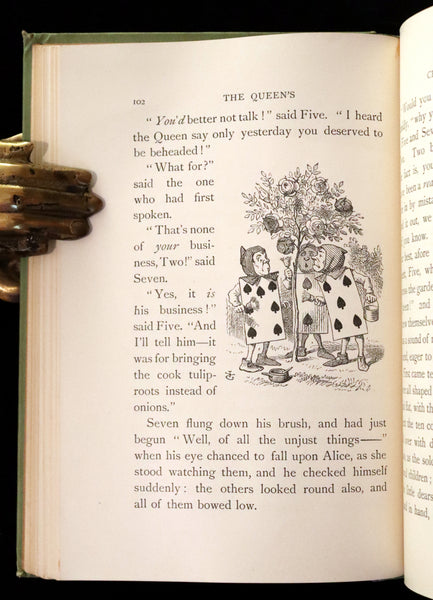 1898 Rare Two volumes in One - Alice's Adventures in Wonderland & Through the Looking Glass by Lewis Carroll.