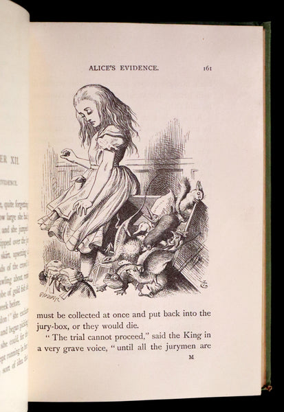1898 Rare Two volumes in One - Alice's Adventures in Wonderland & Through the Looking Glass by Lewis Carroll.
