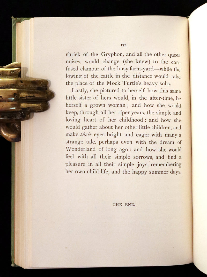 1898 Rare Two volumes in One - Alice's Adventures in Wonderland & Through the Looking Glass by Lewis Carroll.
