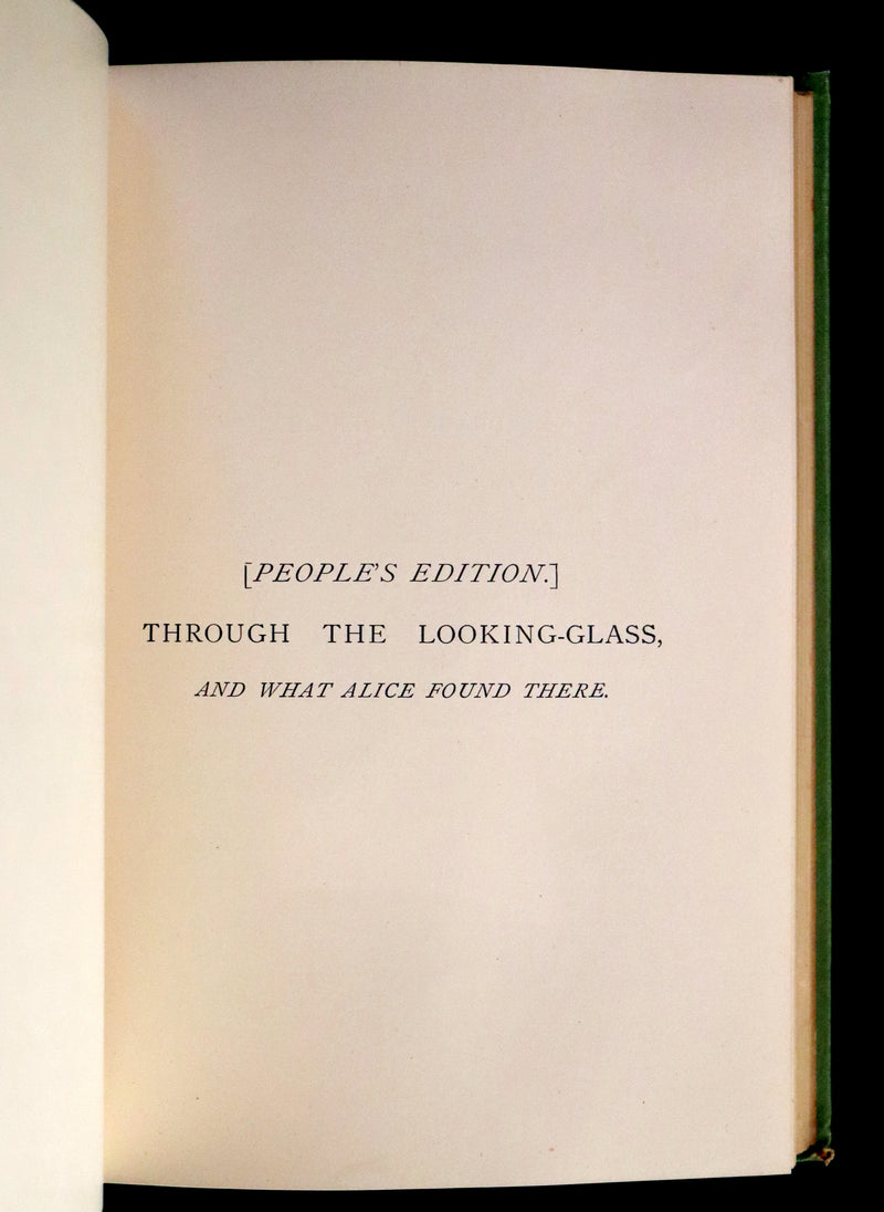 1898 Rare Two volumes in One - Alice's Adventures in Wonderland & Through the Looking Glass by Lewis Carroll.