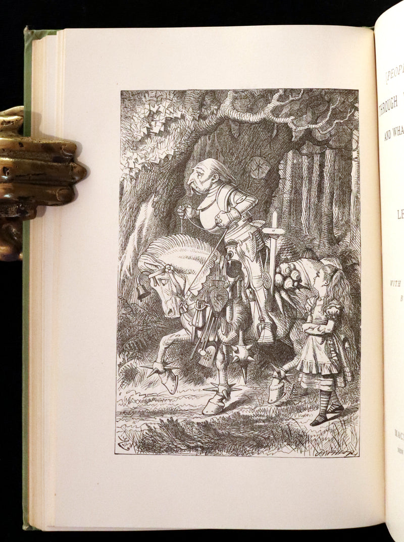 1898 Rare Two volumes in One - Alice's Adventures in Wonderland & Through the Looking Glass by Lewis Carroll.