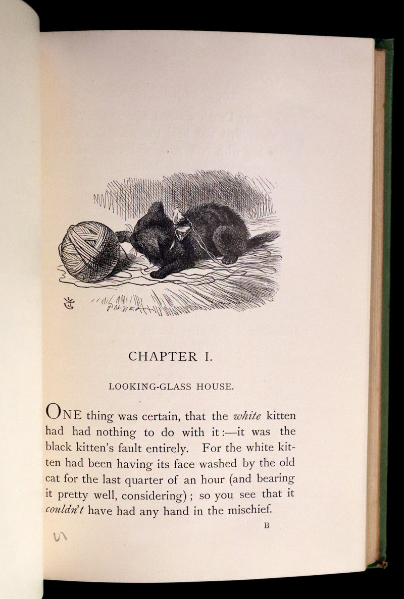 1898 Rare Two volumes in One - Alice's Adventures in Wonderland & Through the Looking Glass by Lewis Carroll.