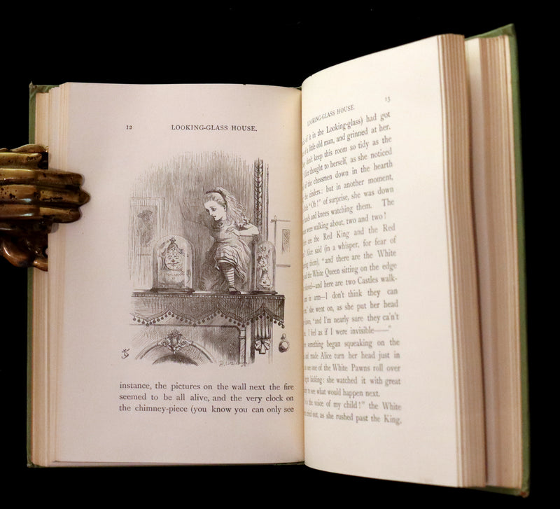 1898 Rare Two volumes in One - Alice's Adventures in Wonderland & Through the Looking Glass by Lewis Carroll.