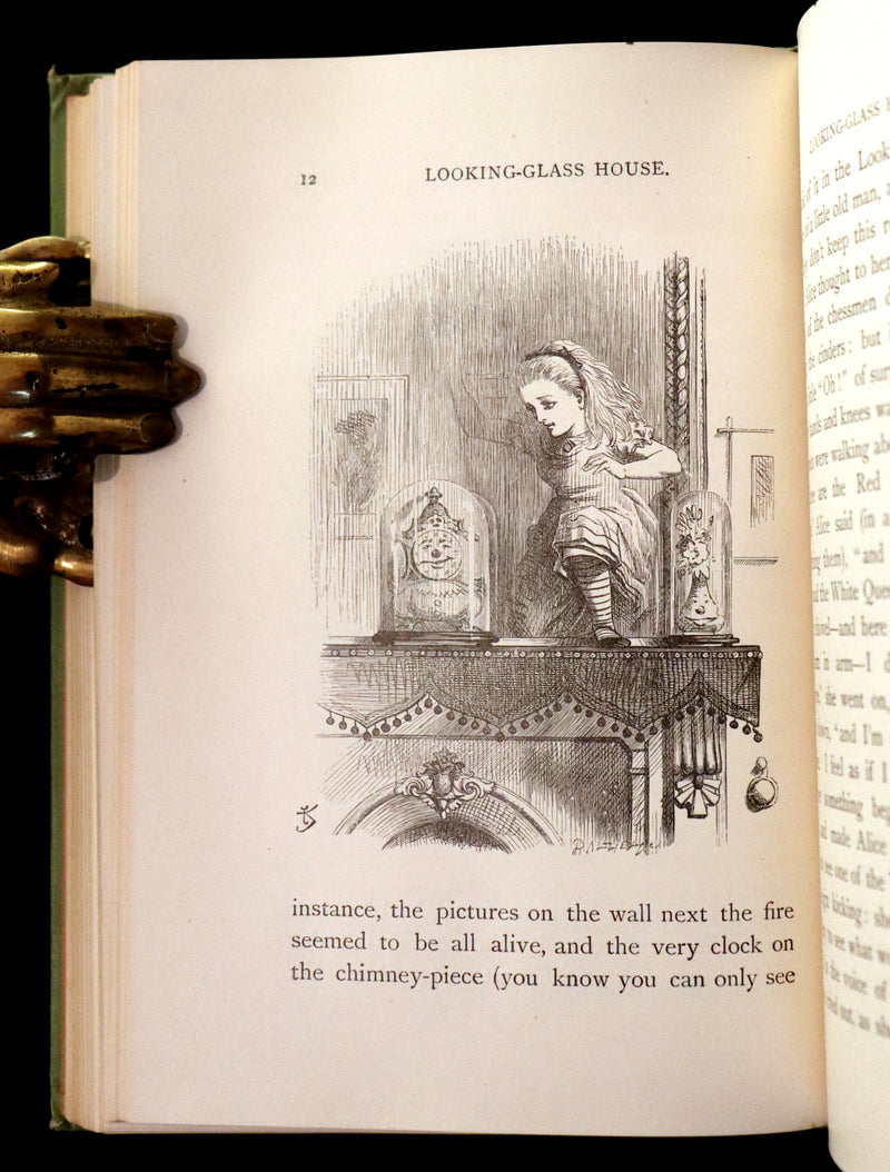 1898 Rare Two volumes in One - Alice's Adventures in Wonderland & Through the Looking Glass by Lewis Carroll.