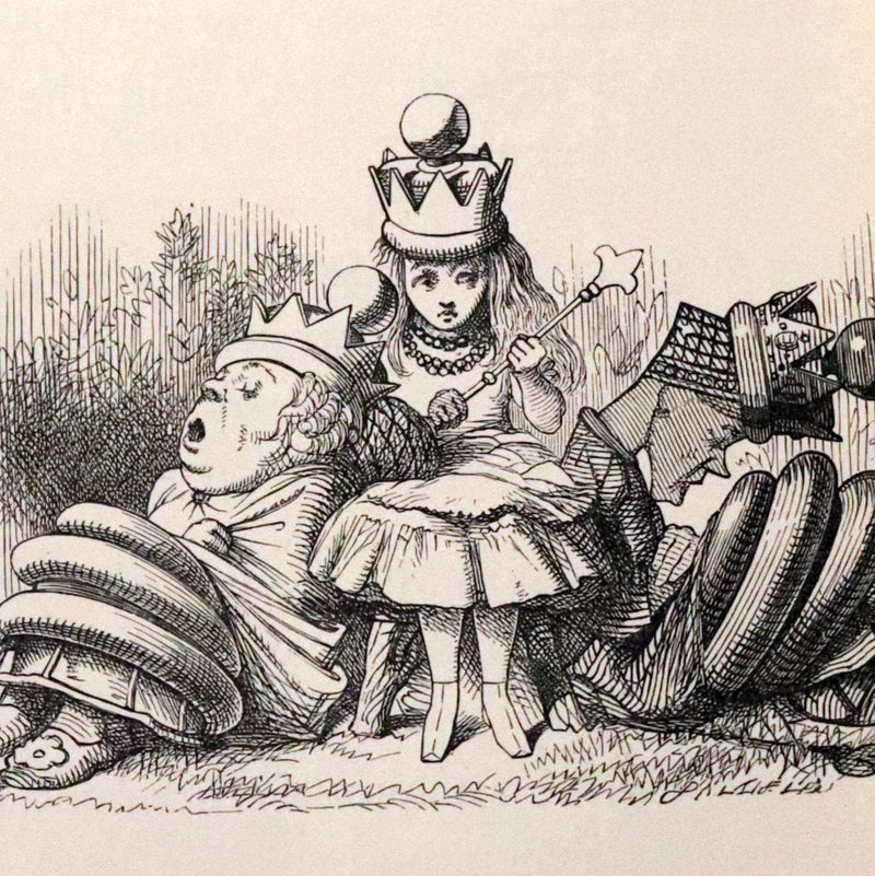 1898 Rare Two volumes in One - Alice's Adventures in Wonderland & Through the Looking Glass by Lewis Carroll.