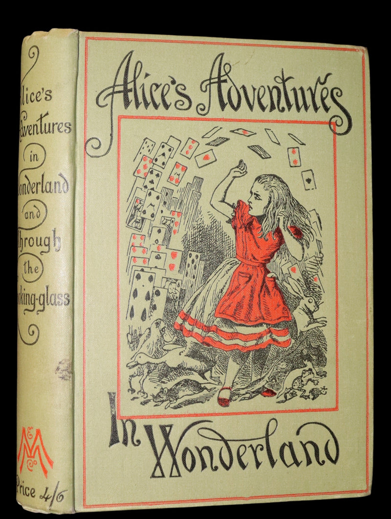 1898 Rare Two volumes in One - Alice's Adventures in Wonderland & Through the Looking Glass by Lewis Carroll.