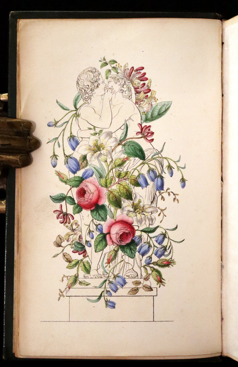1847 Scarce Floriography First Edition ~ The Poetical Language of Flowers or the Pilgrimage of Love by Thomas Miller.