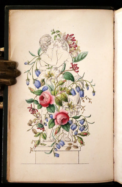 1847 Scarce Floriography First Edition ~ The Poetical Language of Flowers or the Pilgrimage of Love by Thomas Miller.