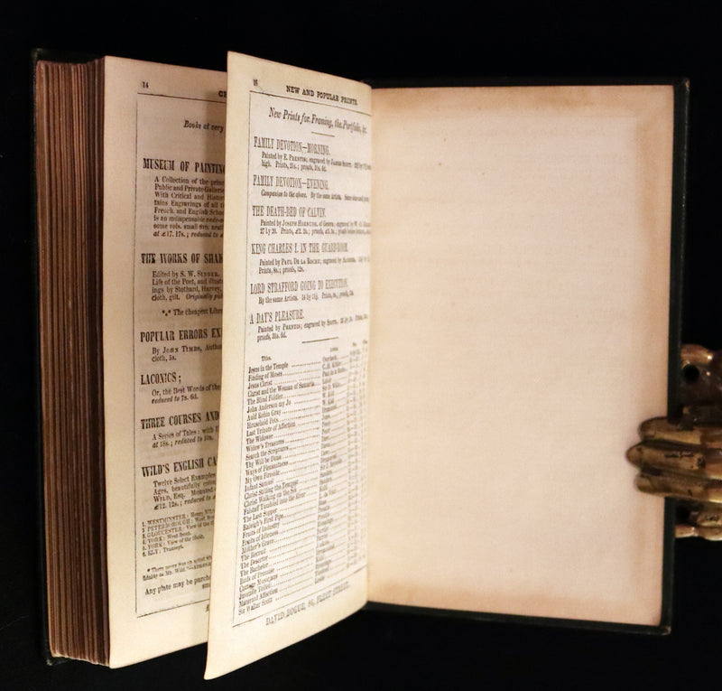 1847 Scarce Floriography First Edition ~ The Poetical Language of Flowers or the Pilgrimage of Love by Thomas Miller.