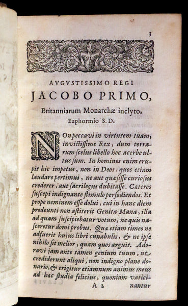 1637 Rare Latin Vellum Book - The Satyricon by Scottish writer John Barclay with account of the Gunpowder Plot of 1605.