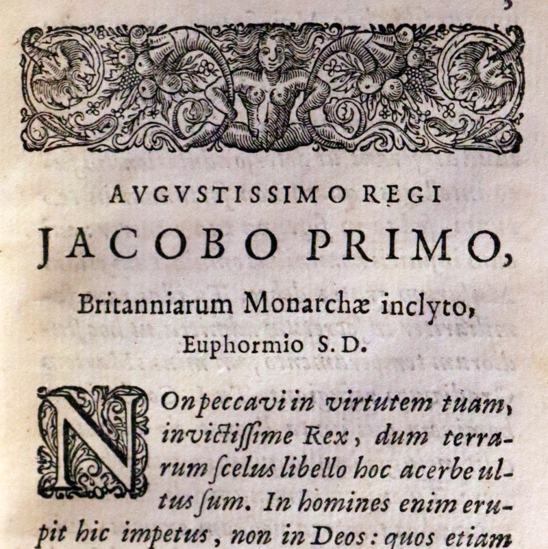 1637 Rare Latin Vellum Book - The Satyricon by Scottish writer John Barclay with account of the Gunpowder Plot of 1605.