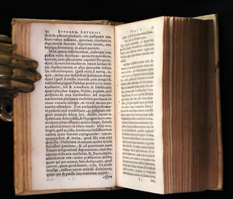 1637 Rare Latin Vellum Book - The Satyricon by Scottish writer John Barclay with account of the Gunpowder Plot of 1605.