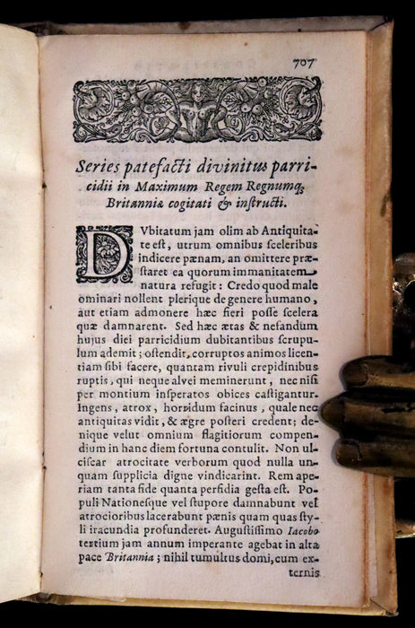 1637 Rare Latin Vellum Book - The Satyricon by Scottish writer John Barclay with account of the Gunpowder Plot of 1605.