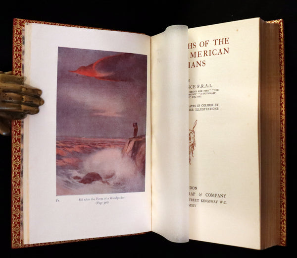 1914 Nice First Edition in a Bayntun Binding - The Myths of the North American Indians by Lewis Spence. Illustrated.
