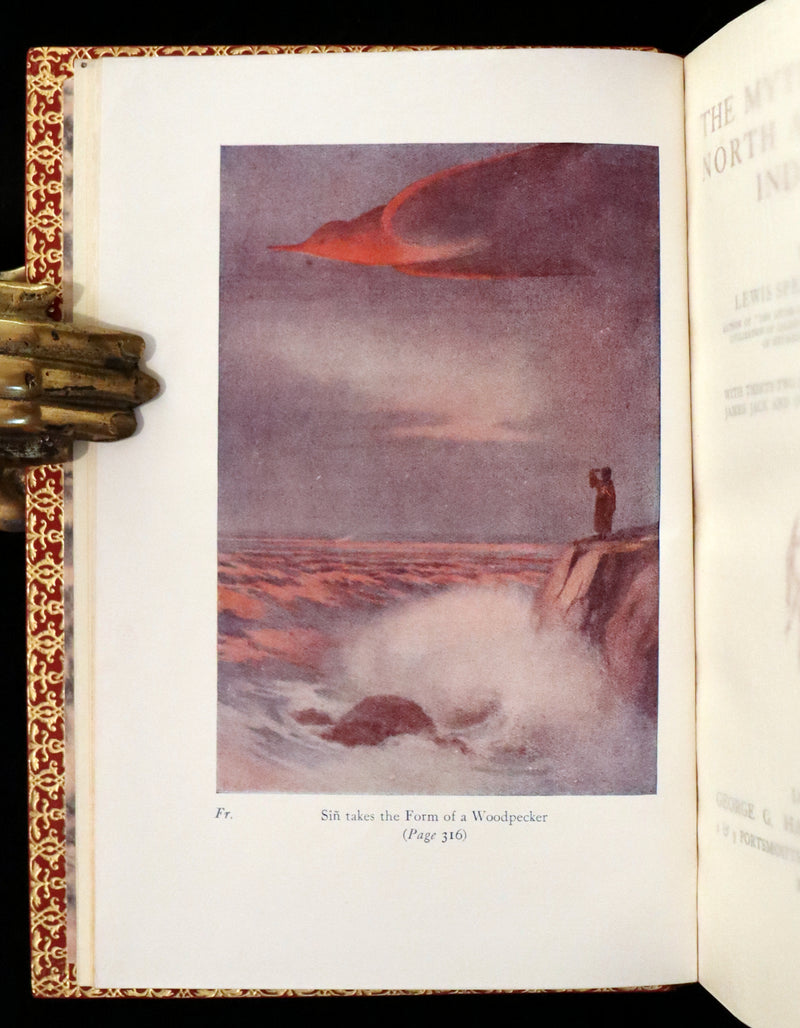 1914 Nice First Edition in a Bayntun Binding - The Myths of the North American Indians by Lewis Spence. Illustrated.