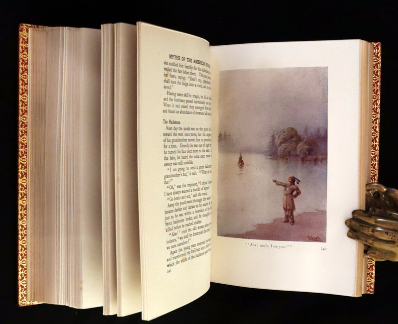 1914 Nice First Edition in a Bayntun Binding - The Myths of the North American Indians by Lewis Spence. Illustrated.