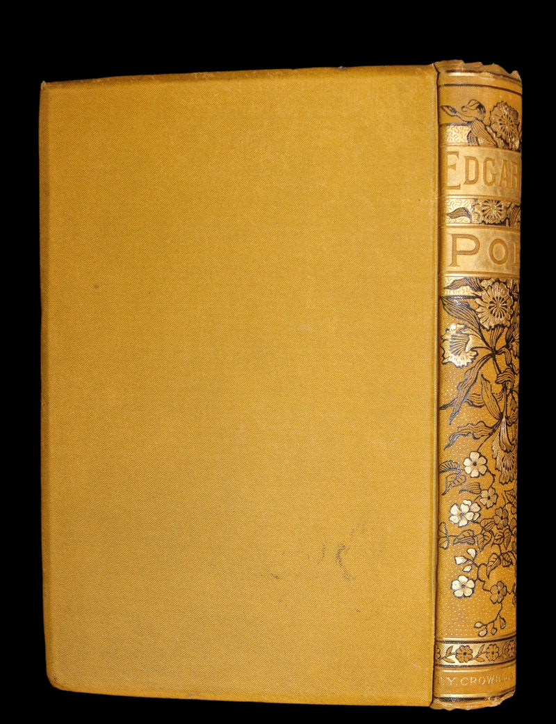 1882 Rare Victorian Book - Poems by Edgar Allan POE with Memoir (The Raven, Lenore, Ulalume, ...)