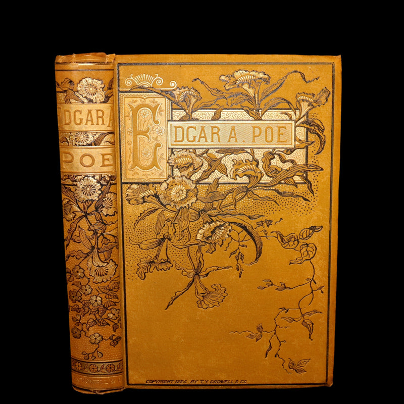 1882 Rare Victorian Book - Poems by Edgar Allan POE with Memoir (The Raven, Lenore, Ulalume, ...)