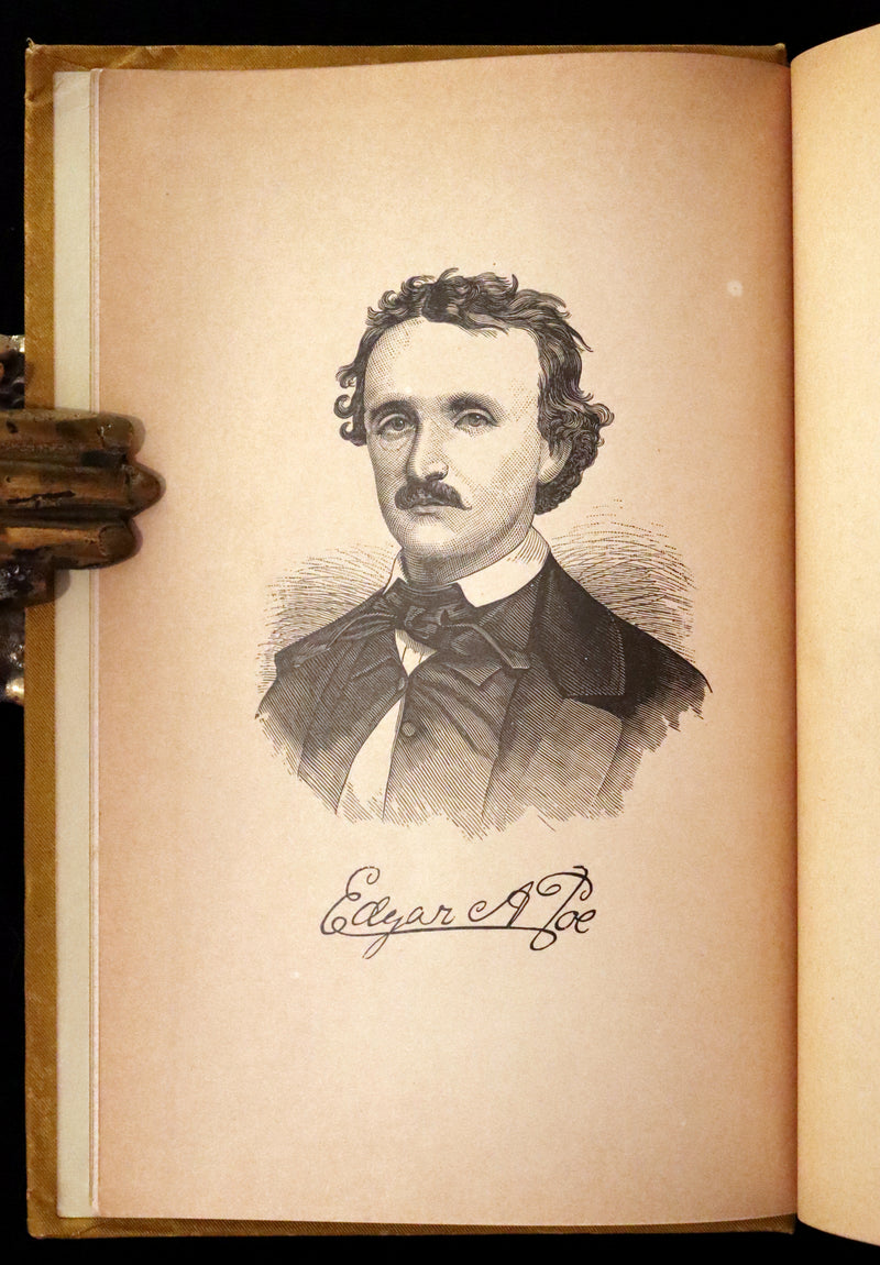 1882 Rare Victorian Book - Poems by Edgar Allan POE with Memoir (The Raven, Lenore, Ulalume, ...)