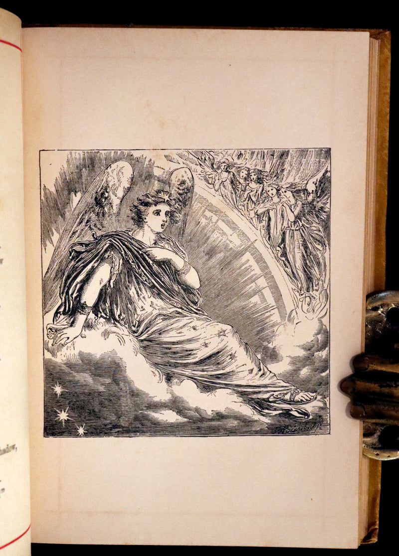 1882 Rare Victorian Book - Poems by Edgar Allan POE with Memoir (The Raven, Lenore, Ulalume, ...)