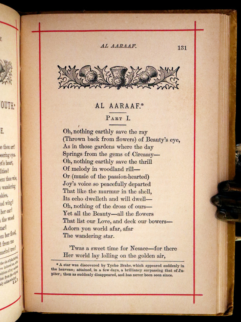 1882 Rare Victorian Book - Poems by Edgar Allan POE with Memoir (The Raven, Lenore, Ulalume, ...)
