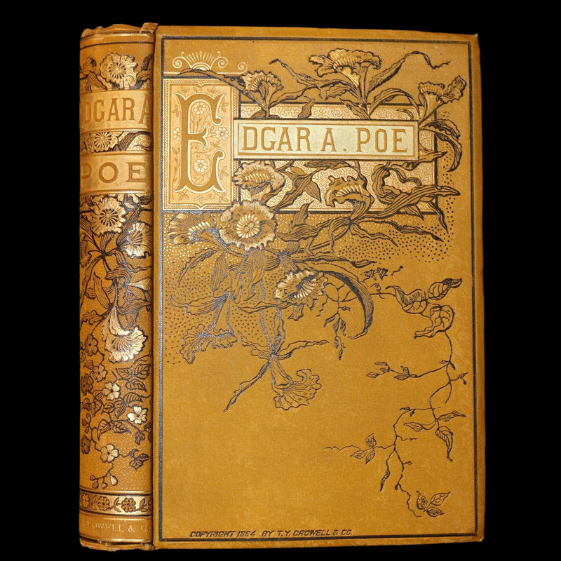 1882 Rare Victorian Book - Poems by Edgar Allan POE with Memoir (The Raven, Lenore, Ulalume, ...)