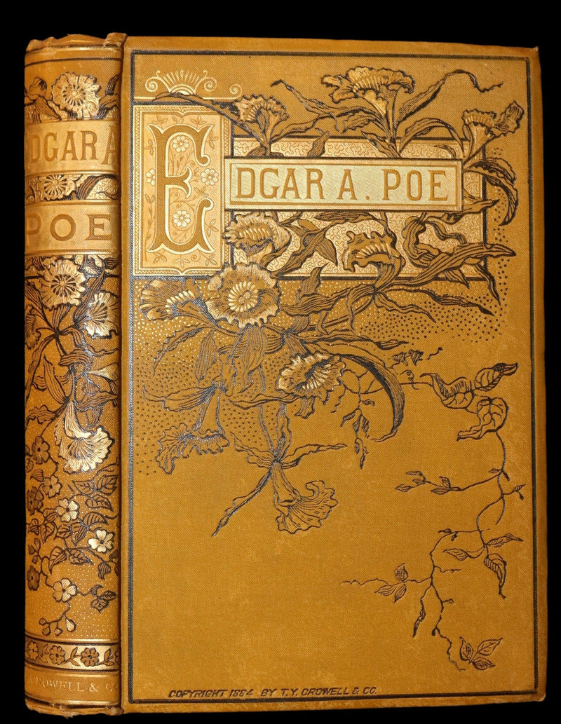 1882 Rare Victorian Book - Poems by Edgar Allan POE with Memoir (The Raven, Lenore, Ulalume, ...)