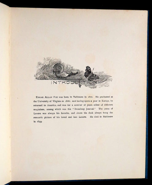 1886 Scarce Victorian Book - LENORE by Edgar Allan POE, First Illustrated edition by Henry Sandham.