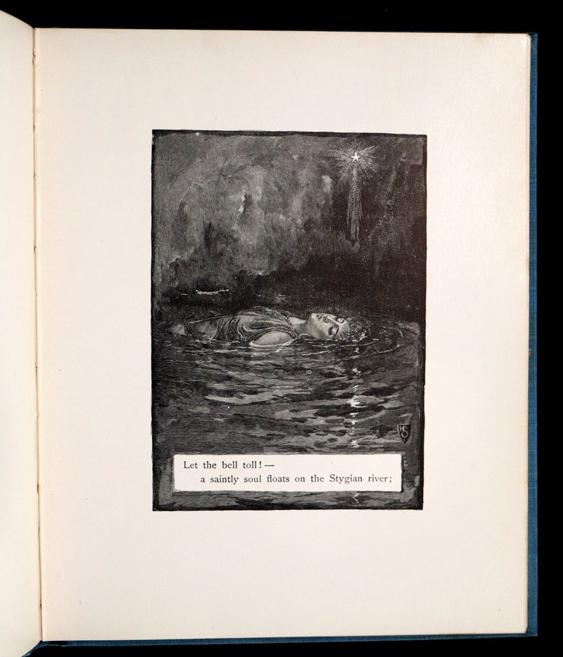 1886 Scarce Victorian Book - LENORE by Edgar Allan POE, First Illustrated edition by Henry Sandham.