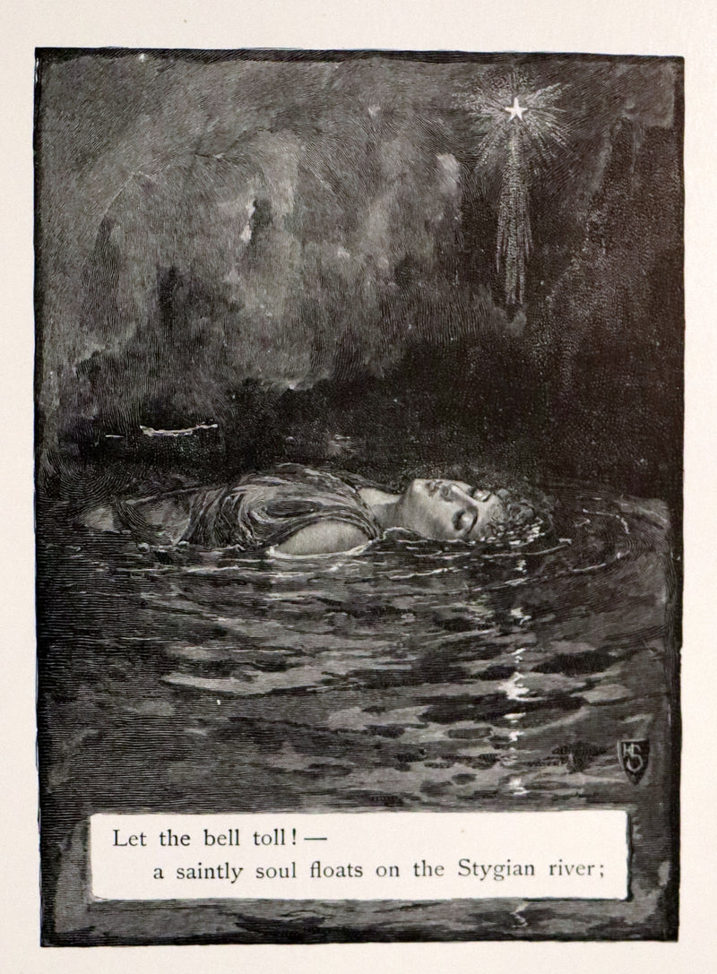1886 Scarce Victorian Book - LENORE by Edgar Allan POE, First Illustrated edition by Henry Sandham.