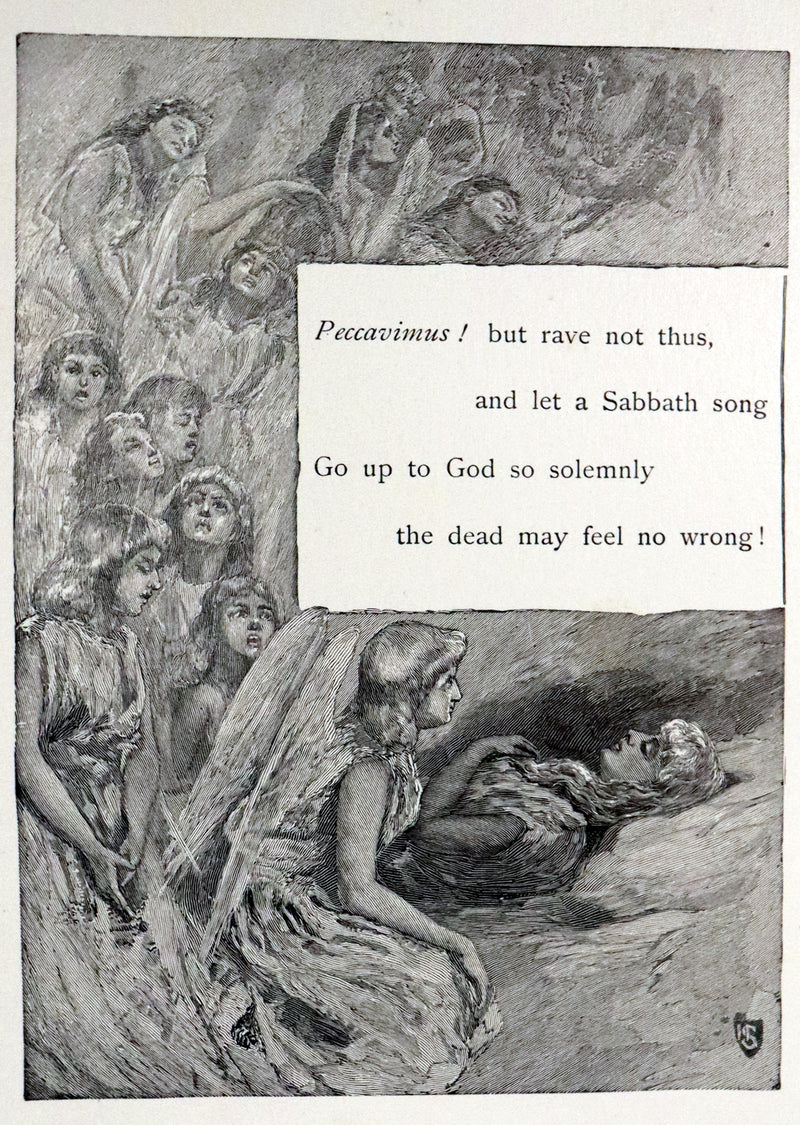 1886 Scarce Victorian Book - LENORE by Edgar Allan POE, First Illustrated edition by Henry Sandham.