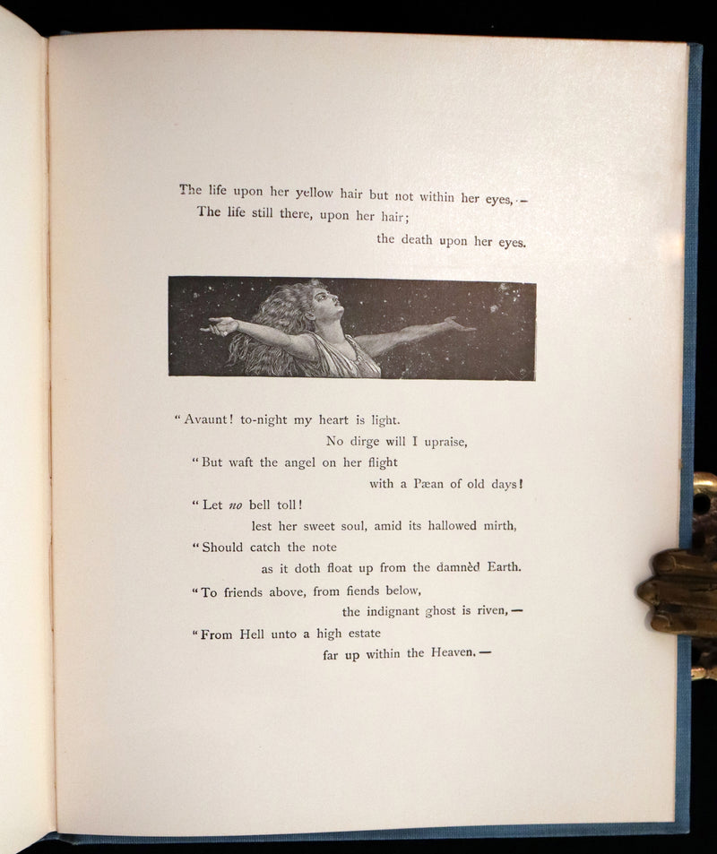 1886 Scarce Victorian Book - LENORE by Edgar Allan POE, First Illustrated edition by Henry Sandham.