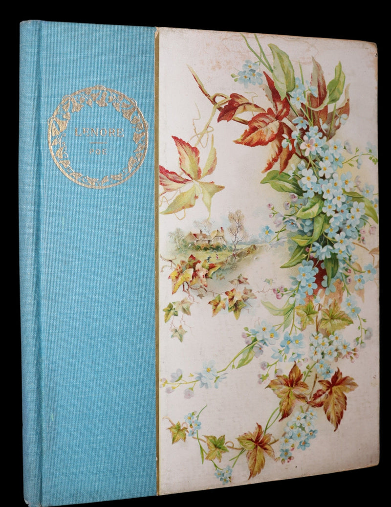 1886 Scarce Victorian Book - LENORE by Edgar Allan POE, First Illustrated edition by Henry Sandham.
