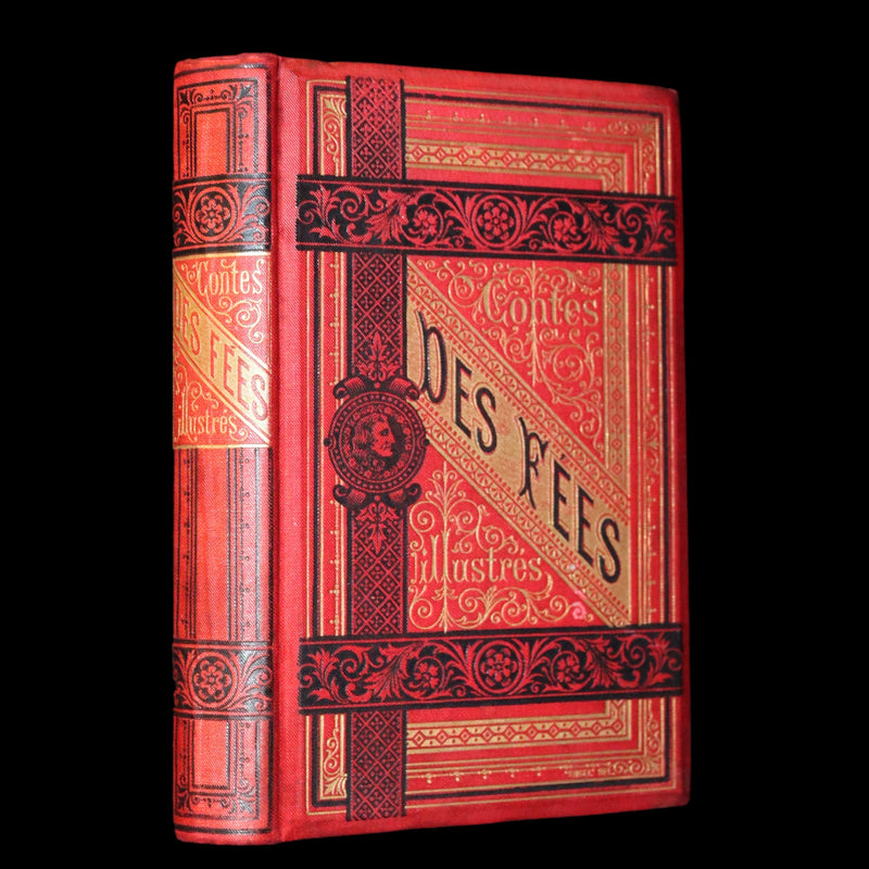 1890 Scarce color illustrated French Book ~ Contes des Fees by Perrault - Fairy Tales.