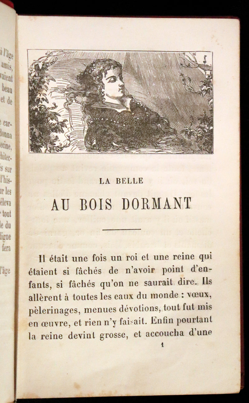 1890 Scarce color illustrated French Book ~ Contes des Fees by Perrault - Fairy Tales.