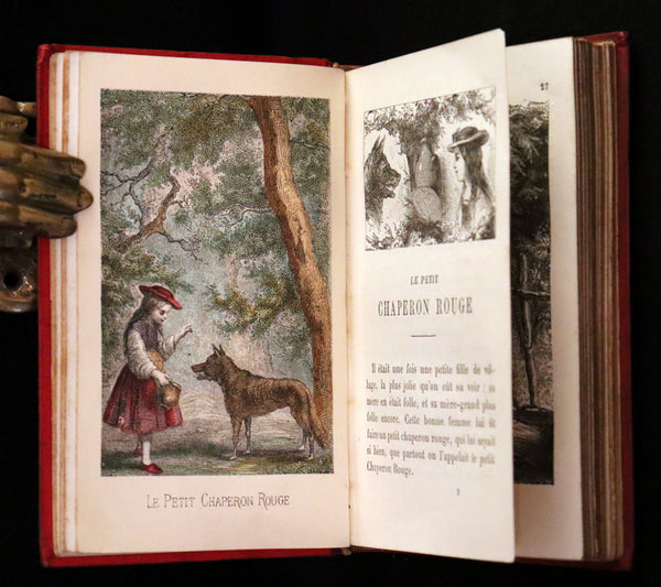 1890 Scarce color illustrated French Book ~ Contes des Fees by Perrault - Fairy Tales.