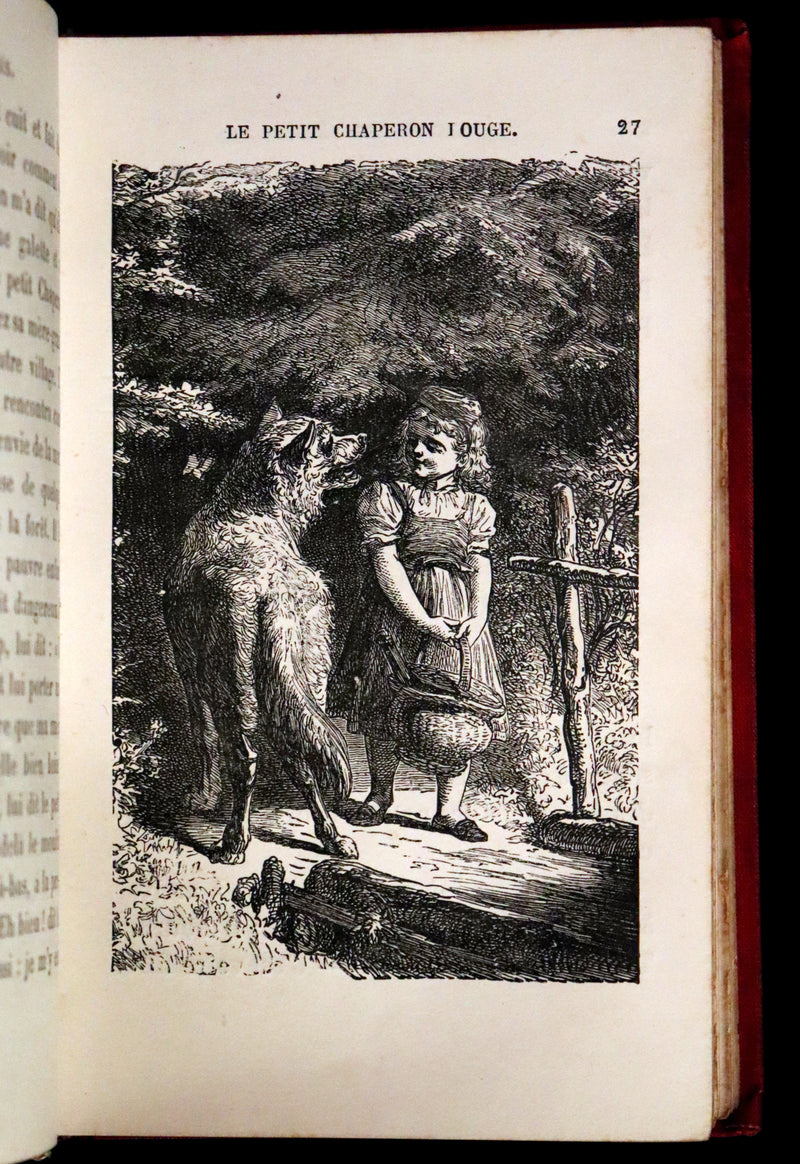 1890 Scarce color illustrated French Book ~ Contes des Fees by Perrault - Fairy Tales.