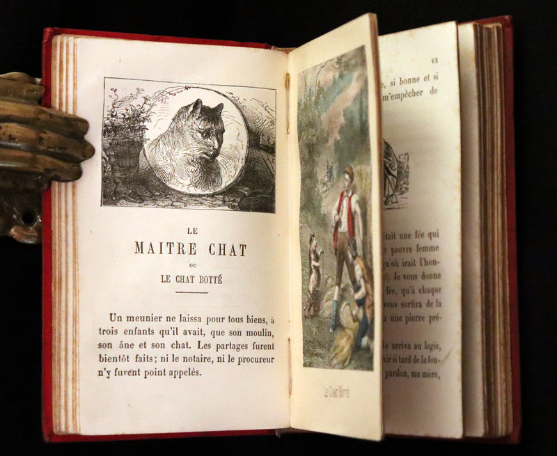 1890 Scarce color illustrated French Book ~ Contes des Fees by Perrault - Fairy Tales.