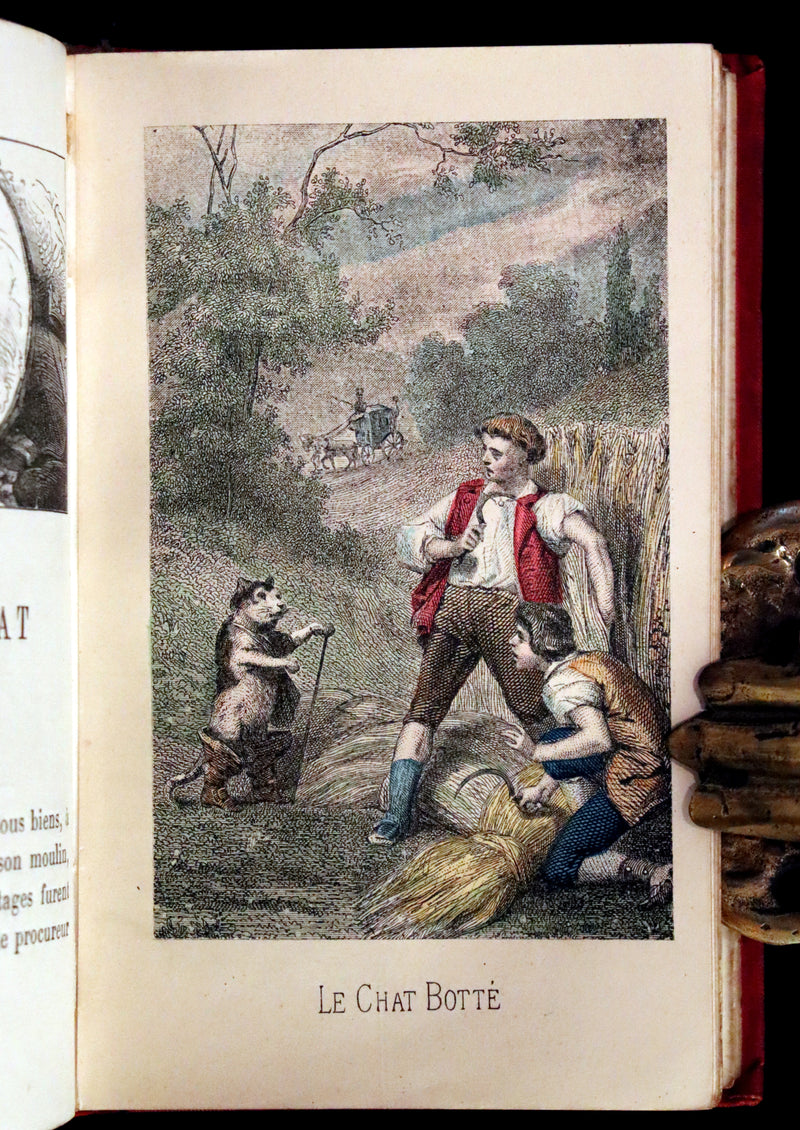 1890 Scarce color illustrated French Book ~ Contes des Fees by Perrault - Fairy Tales.