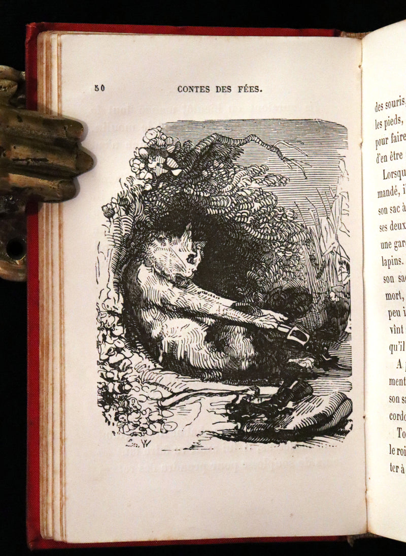 1890 Scarce color illustrated French Book ~ Contes des Fees by Perrault - Fairy Tales.