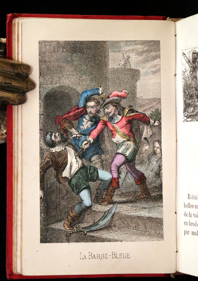 1890 Scarce color illustrated French Book ~ Contes des Fees by Perrault - Fairy Tales.