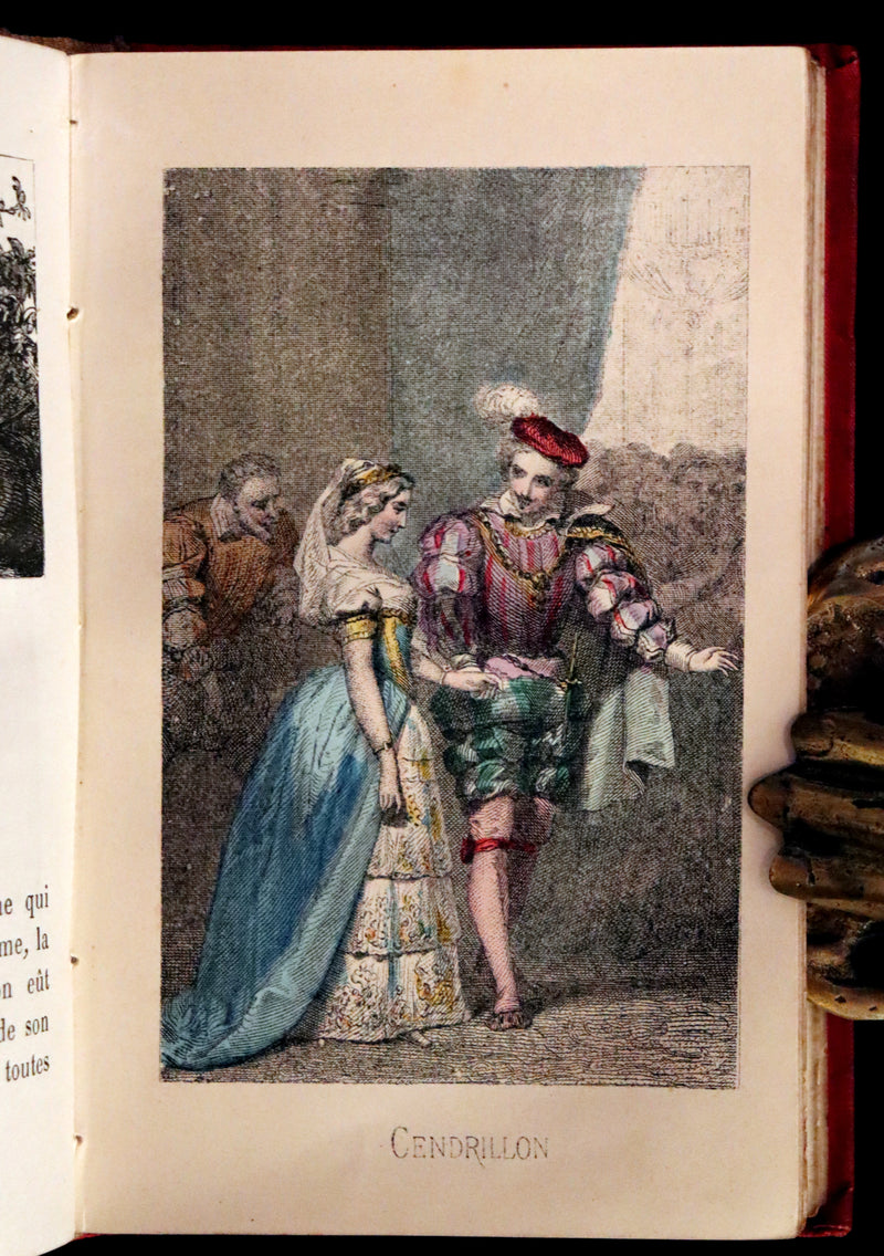 1890 Scarce color illustrated French Book ~ Contes des Fees by Perrault - Fairy Tales.